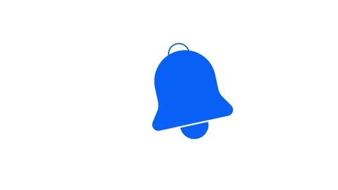 Turns Notifications On Bell hanging bell alert ring Icon Isolated. bell ico.. Video stock 303697576