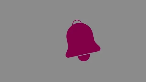 Turns Notifications On Bell hanging bell alert ring Icon Isolated. bell ico.. Stock Footage 303697589