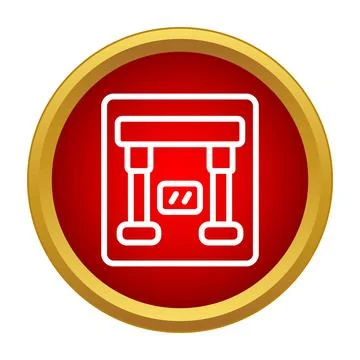 Turnstile entrance gate security access control icon Illustrazione stock
