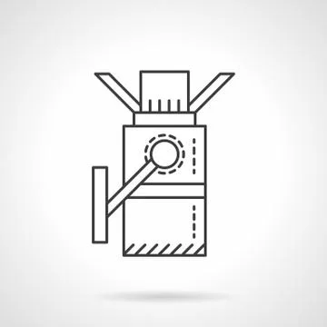 Turnstile flat line design vector icon Stock Illustration