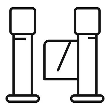 Turnstile gate access control system allowing entry Ilustración de archivo