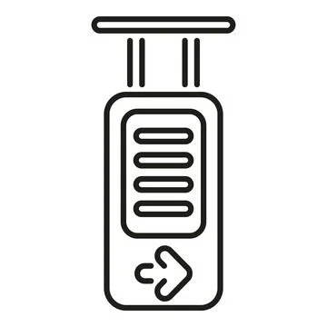 Turnstile gate access system icon illustration Stock Illustration
