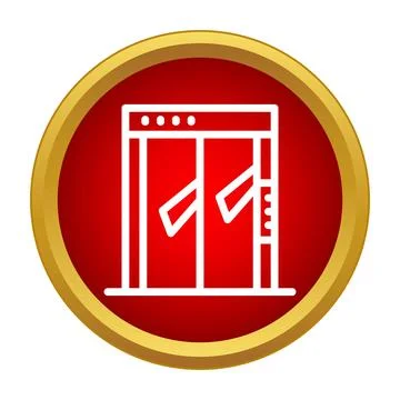 Turnstile gate icon for access and security control 스톡 일러스트