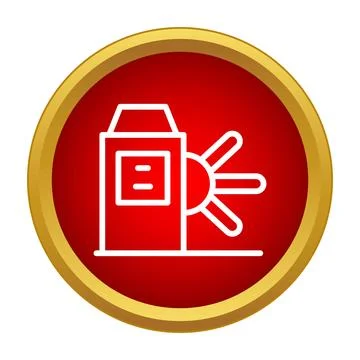 Turnstile gate icon for access control and security Stock Illustration