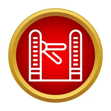 Turnstile gate icon for access security subway control イラスト素材