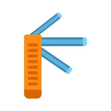 Turnstile gate icon representing restricted access control Stock Illustration