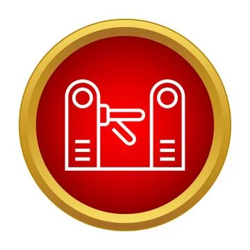Turnstile icon for access control and security system Stock Illustration
