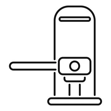 Turnstile icon displaying access control and entrance security Stock Illustration