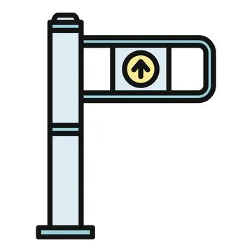 Turnstile icon indicating direction of access control system Stock Illustration