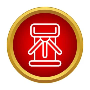 Turnstile icon marking entry access and security control Stock Illustration