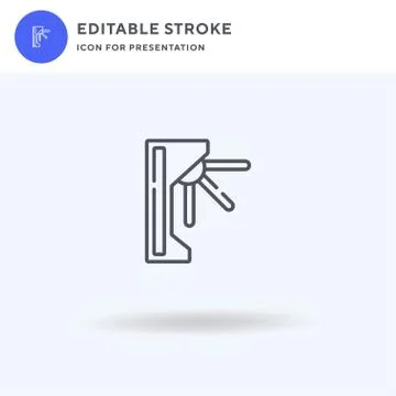 Turnstile icon vector, filled flat sign, solid pictogram isolated on white, l Illustrazione stock