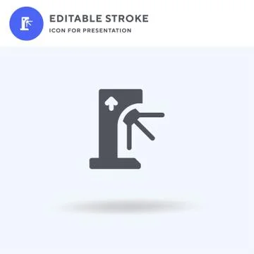 Turnstiles icon vector, filled flat sign, solid pictogram isolated on white Illustrazione stock