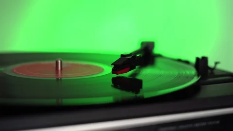 Turntable in 4k on green background Stock Footage 107320632