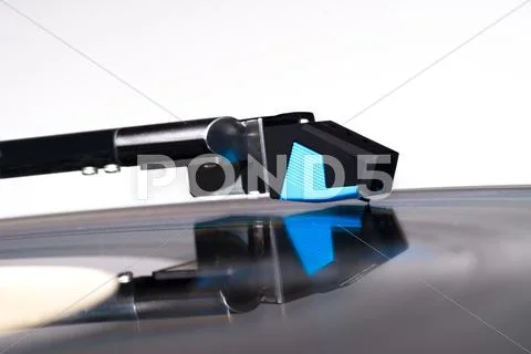 Turntable and record album Stock Photos