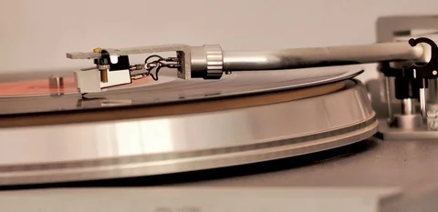 Turntable and vinyl record Stock Footage 79067803