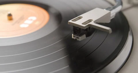 Turntable close up in studio 4K Stock Footage 237958454