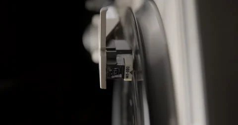 Turntable close up in studio 4K vertical Stock Footage 237959465