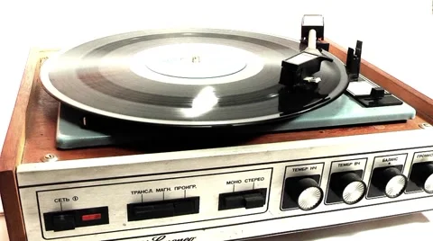 Turntable device for audio playback Stock Footage 980589