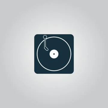 Turntable dj icon Stock Illustration