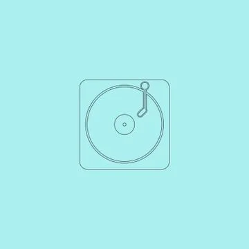 Turntable dj icon Stock Illustration