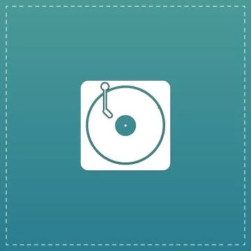 Turntable dj icon Illustrazione stock