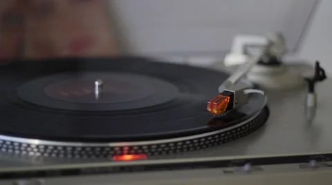 Turntable Ends Playing Music Video stock 47312304