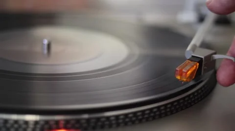 Turntable &amp; Hand Start Stock Footage 47312457