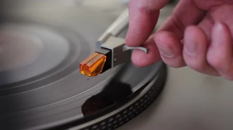 Turntable &amp; Hand Start Long Video stock 47312476