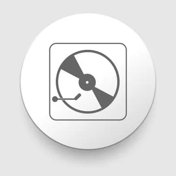 Turntable, icon Stock Illustration