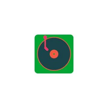 Turntable Icon Vector 스톡 일러스트