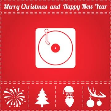 Turntable Icon Vector Stock Illustration