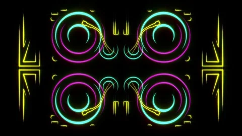 Turntable Light Strokes VJ Loops Stock Footage 74234902