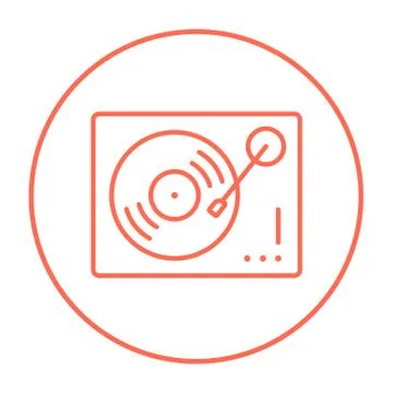 Turntable line icon Illustration