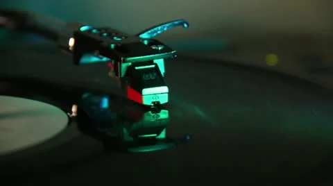 Turntable needle close up Stock Footage 20644700