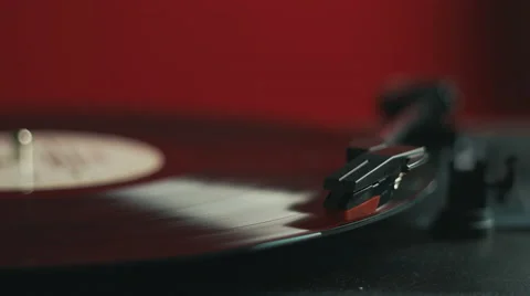 Turntable Needle Close up While Record Spins. Stock Footage 58414421