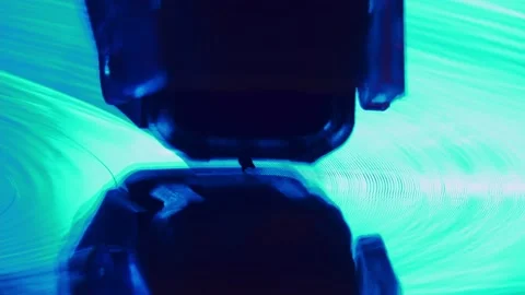 Turntable needle on a vinyl record. Macro shooting. Stock Footage 181889228