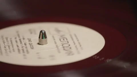 On the turntable is an old vinyl record playing Stock Footage 143714991