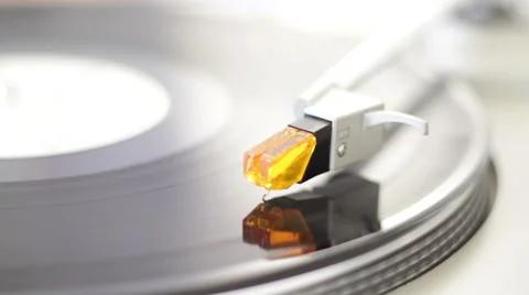 Turntable Playing Music Video stock 47430052
