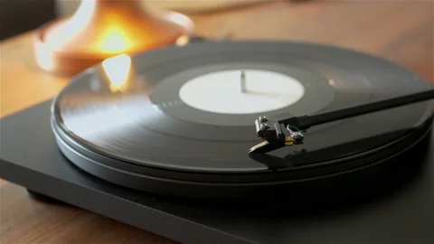 Turntable Playing a Record 4K Stock Footage 153113674