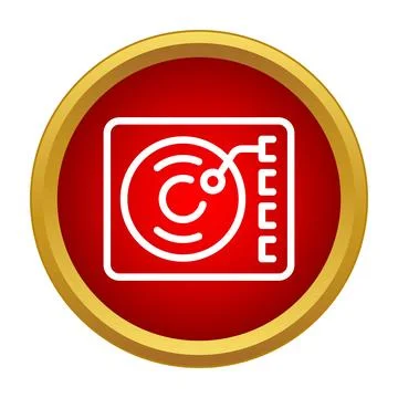 Turntable record player icon playing music Stock Illustration
