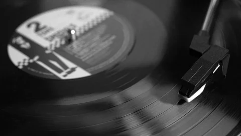 Turntable with Record Playing Stock Footage 89446281