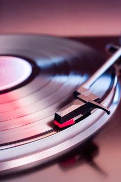 Turntable with shallow depth of field Stock Photos
