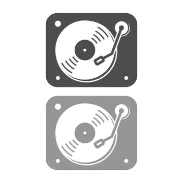 Turntable Simple Icon Design Stock Illustration