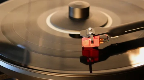 Turntable with spinning vinyl Stock Footage 41423601