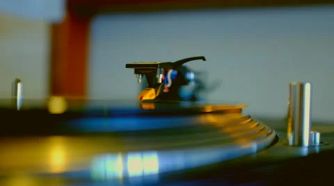 Turntable With Spinning Vinyl Stock Footage 50140981