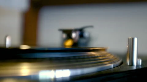 Turntable With Spinning Vinyl Stock Footage 50157108