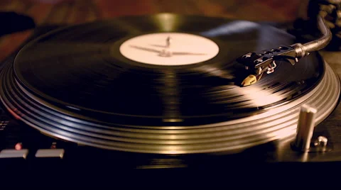 Turntable With Spinning Vinyl Stock Footage 50159093