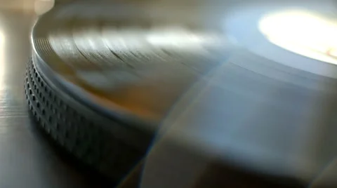 Turntable. Spinning vinyl record Stock Footage 51660954