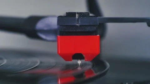 Turntable stylus dolly shot Stock Footage 44404707