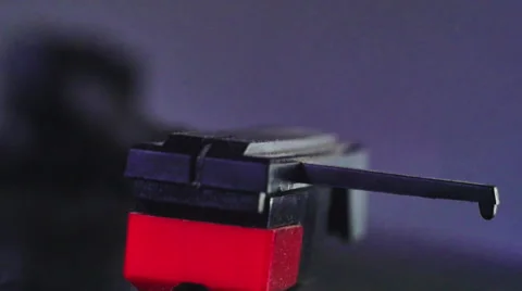Turntable sylus pan down macro slowmotion Video stock 44405310